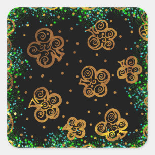 St. Patricks Kunst Quadratischer Aufkleber