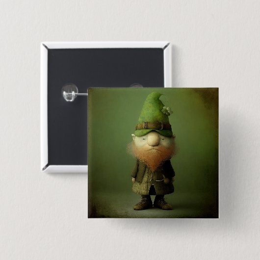 St. Patrick's Leprechaun #4 Button (Vorne & Hinten)