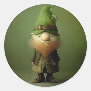 St. Patrick's Leprechaun #4 Runder Aufkleber