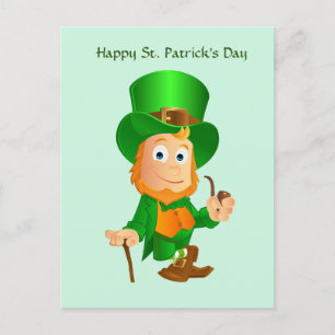 St. Patrick's Leprechaun Holiday Postkarte
