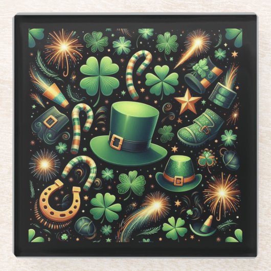 St. Patrick's Luck Glasuntersetzer (Vorderseite)