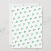 St. Patricks Lucky 1. Geburtstag Kleeblatt Einladung (Rückseite)