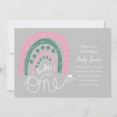 St. Patricks Lucky Birthday Hand Drawn Rainbow Einladung (Vorderseite)