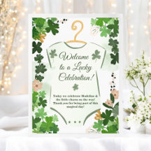 St. Patrick's Lucky Charm Baby Shower Willkommen