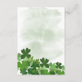 St. Patrick's Lucky Charm Books for Baby Shower Begleitkarte (Rückseite)