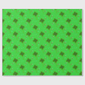 St. Patrick's Lucky Clover Geschenkpapier (Flach)