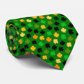 St Patrick's Lucky Clover Krawatte (Gerollt)
