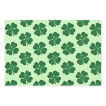 St Patricks Lucky Four Leaf Green Clover Pattern