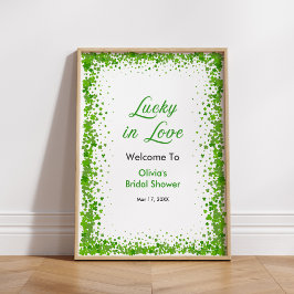 St Patrick's Lucky in Love Bridal Shower Welcome  Poster