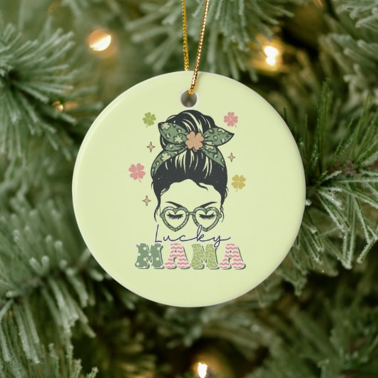St. Patrick's Lucky Mama Keramik Ornament (Baum)