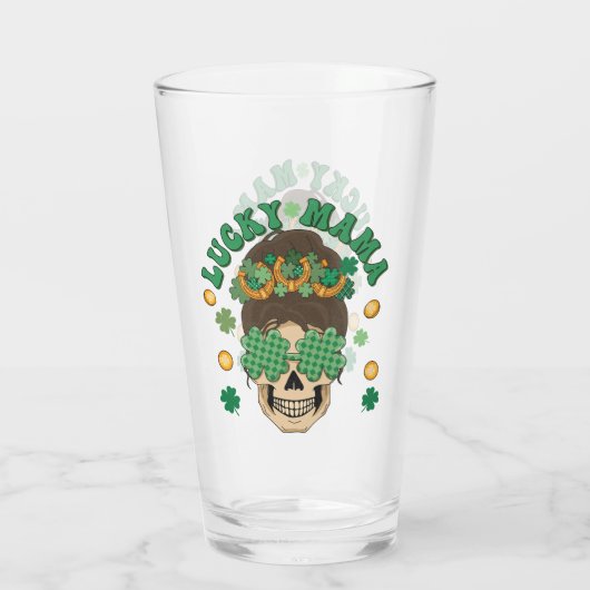 St. Patrick's Lucky Mama Skeleton Glas (Rückseite)