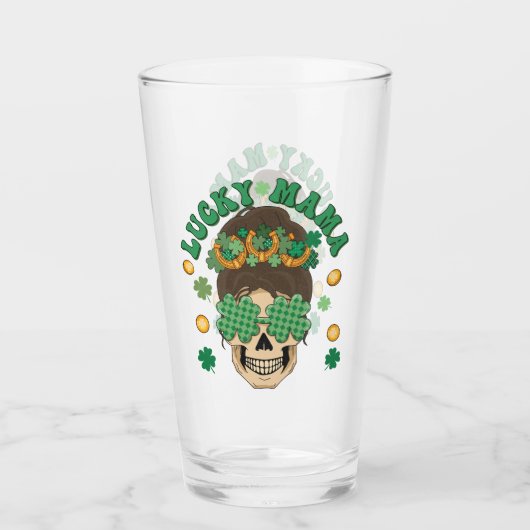 St. Patrick's Lucky Mama Skeleton Glas (Vorderseite)