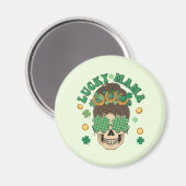 St. Patrick's Lucky Mama Skeleton Magnet (Vorderseite/Rückseite)
