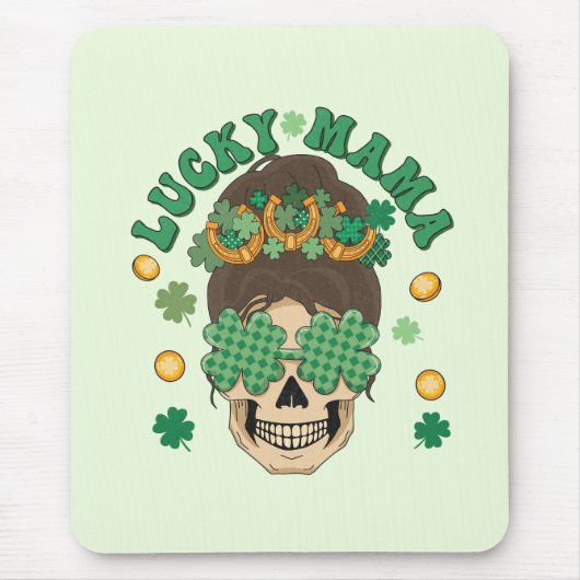 St. Patrick's Lucky Mama Skeleton Mousepad (Vorne)