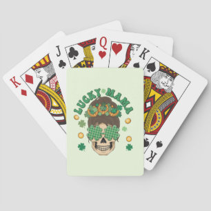 St. Patrick's Lucky Mama Skeleton Spielkarten