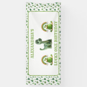 St Patricks Lucky One Dinosaur Banner (Vertikal)