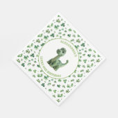 St Patricks Lucky One Dinosaur Paper Napkin Serviette (Ecke)