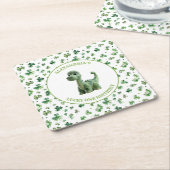 St Patricks Lucky One Dinosaur Paper Untersetzer (angewinkelt)