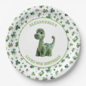 St Patricks Lucky One Dinosaur Papierplatte Pappteller (Vorderseite)