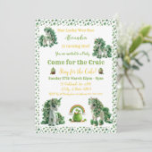 St Patricks Lucky One Einhorn Einladung (Stehend Vorderseite)