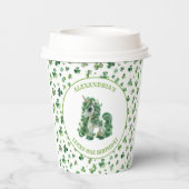 St Patricks Lucky One Einhorn Paper Cup Pappbecher (Rückseite)