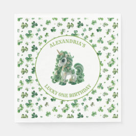 St Patricks Lucky One Einhorn Paper Napkins Serviette