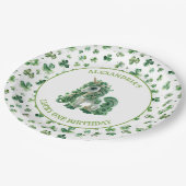 St Patricks Lucky One Einhorn Papierplatte Pappteller (Schrägansicht)