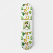 St Patricks Lucky One Geburtstag Skateboard (Vorne)