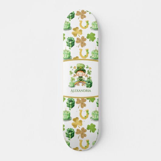 St Patricks Lucky One Geburtstag Skateboard (Vorne)