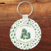 St Patricks Lucky One Unicorn Schlüsselanhänger (Vorderseite)