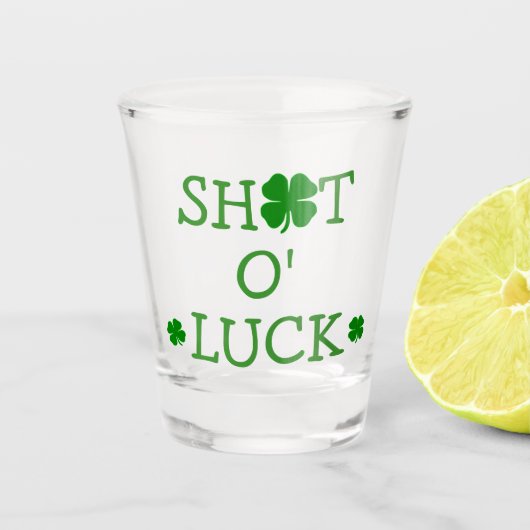 St Patrick's Lucky Schnapsglas (Vorderseite)