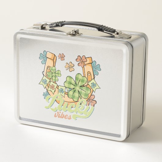 St. Patrick's Lucky Vibes Metall Brotdose (Vorderseite)