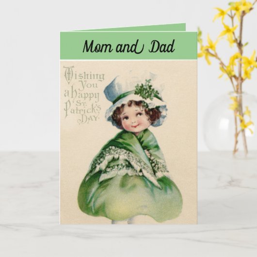 St. Patrick's Mama and Vater Karte (Gelbe Blume)