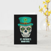 St. Patricks Mardi Gras Skull Geschenk Karte (Gelbe Blume)