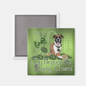 St Patricks - Me Lucky Charm - Boxer - Vindy Magnet (Vorderseite/Rückseite)
