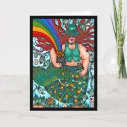 St. Patrick's Mermaid Card Karte