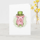 St. Patrick's Mini Schwein Karte (Gelbe Blume)