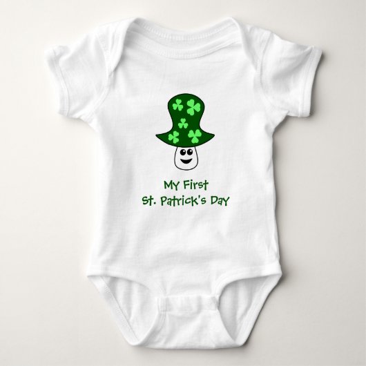 St. Patrick's Mushroom Baby Bodysuit Baby Strampler (Vorderseite)