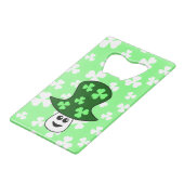 St. Patrick's Mushroom Bottle Opener Kreditkartenflaschenöffner (Vorderseite Schrägansicht)