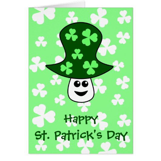 St. Patrick's Mushroom Card (Vorne)