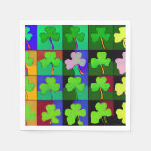St. Patricks Napkins mit Kleeblättern 2 Serviette (Vorderseite)