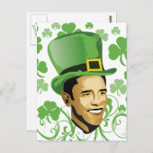 St Patrick's O'Bama 2009 Postkarte (Vorne/Hinten)