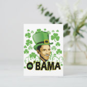 St Patrick's O'Bama 2009 Postkarte (Stehend Vorderseite)