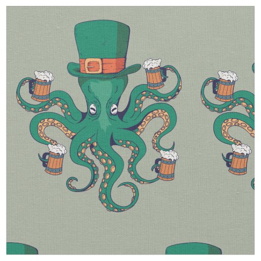 St Patricks Octopus Stoff (Nahaufnahme)