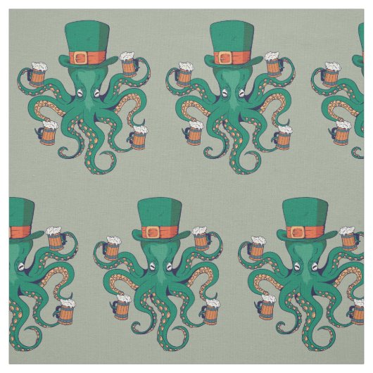 St Patricks Octopus Stoff (Muster)