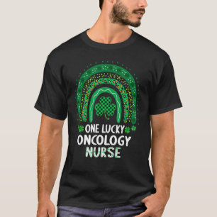 St Patricks One Lucky Oncology Nurse Kleeblatt RW T-Shirt