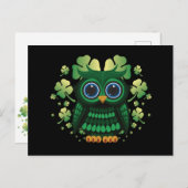 St. Patrick's Owl Postkarte (Vorne/Hinten)