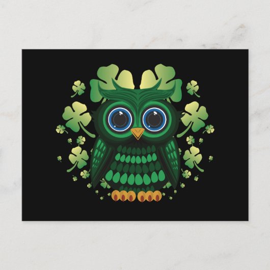 St. Patrick's Owl Postkarte (Vorderseite)