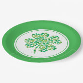 St. Patricks Papierplatten Pappteller (Schrägansicht)