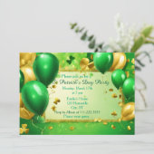 St Patrick's Party Einladung (Stehend Vorderseite)